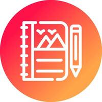 Sketchbook Creative Icon Design vector