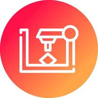 3D Printer Creative Icon Design vector