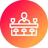 Bar Counter Creative Icon Design vector