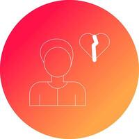 Alone Creative Icon Design vector