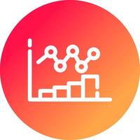 Bar Chart Creative Icon Design vector