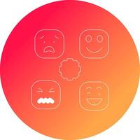 Perceiving Emotions Creative Icon Design vector