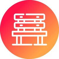 Bench Creative Icon Design vector