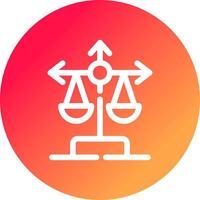 Balance Scale Creative Icon Design vector