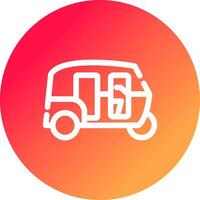 Rickshaw Creative Icon Design vector