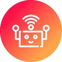 Robot Assistant Creative Icon Design vector