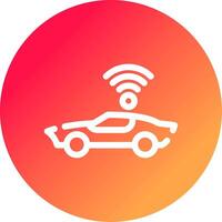 Self Driving Vehicle Creative Icon Design vector