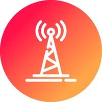 Radio Tower Creative Icon Design vector