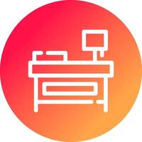 Bedside Table Creative Icon Design vector