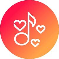 diseño de icono creativo de canción de amor vector