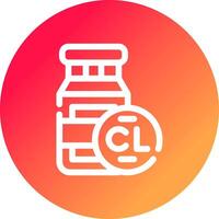 Chlorine Creative Icon Design vector