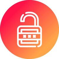 Lock Open Creative Icon Design vector