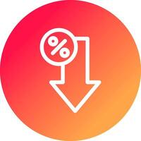 Decrease Creative Icon Design vector