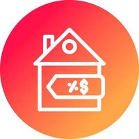 House Sale Creative Icon Design vector