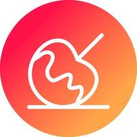 Caramel Apple Creative Icon Design vector