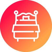 Double Bed Creative Icon Design vector