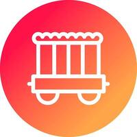 Circus Carriage Creative Icon Design vector