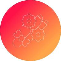 flor ramo de flores creativo icono diseño vector