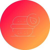 Vegan Burger Creative Icon Design vector