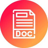 Doc File Format Creative Icon Design vector