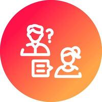 Job Interview Creative Icon Design vector