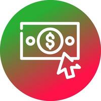 diseño de icono creativo de pago por clic vector