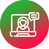 Teleconference Creative Icon Design vector