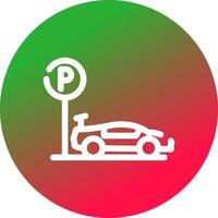 Parking Area Creative Icon Design vector