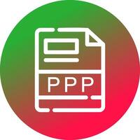 PPP Creative Icon Design vector