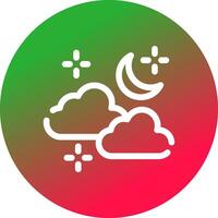 Cloudy Weather Creative Icon Design vector