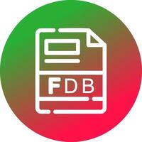 fdb creativo icono diseño vector