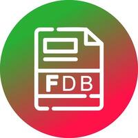 fdb creativo icono diseño vector