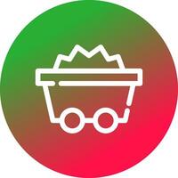 Mine Cart Creative Icon Design vector