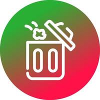 Throwing Trash Creative Icon Design vector