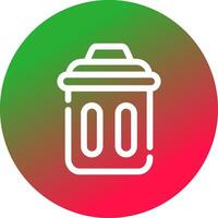 Trash Bin Creative Icon Design vector