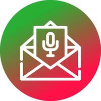 Voice Email Creative Icon Design vector