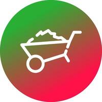 Wheelbarrow Creative Icon Design vector