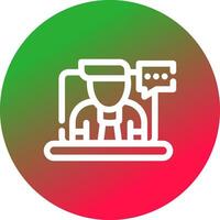 Online Interview Creative Icon Design vector