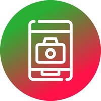 Phone Camera Creative Icon Design vector