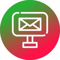 Digital Email Creative Icon Design vector