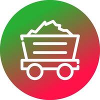 Mine Cart Creative Icon Design vector