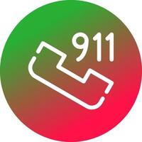 Call 911 Creative Icon Design vector