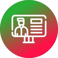 Online Lecture Creative Icon Design vector