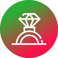 diseño de icono creativo de anillo de bodas vector