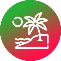 Island Landscape Creative Icon Design vector