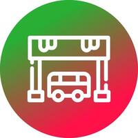 Bus Stop Creative Icon Design vector