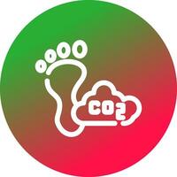 Carbon Footprint Creative Icon Design vector