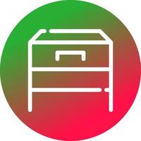 Bedside Table Creative Icon Design vector