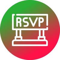 diseño de icono creativo rsvp vector