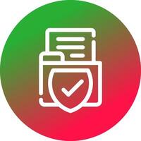 Secured Backup Creative Icon Design vector